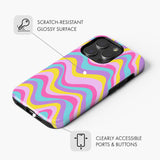 Wavy Rainbow - Tough Phone Case