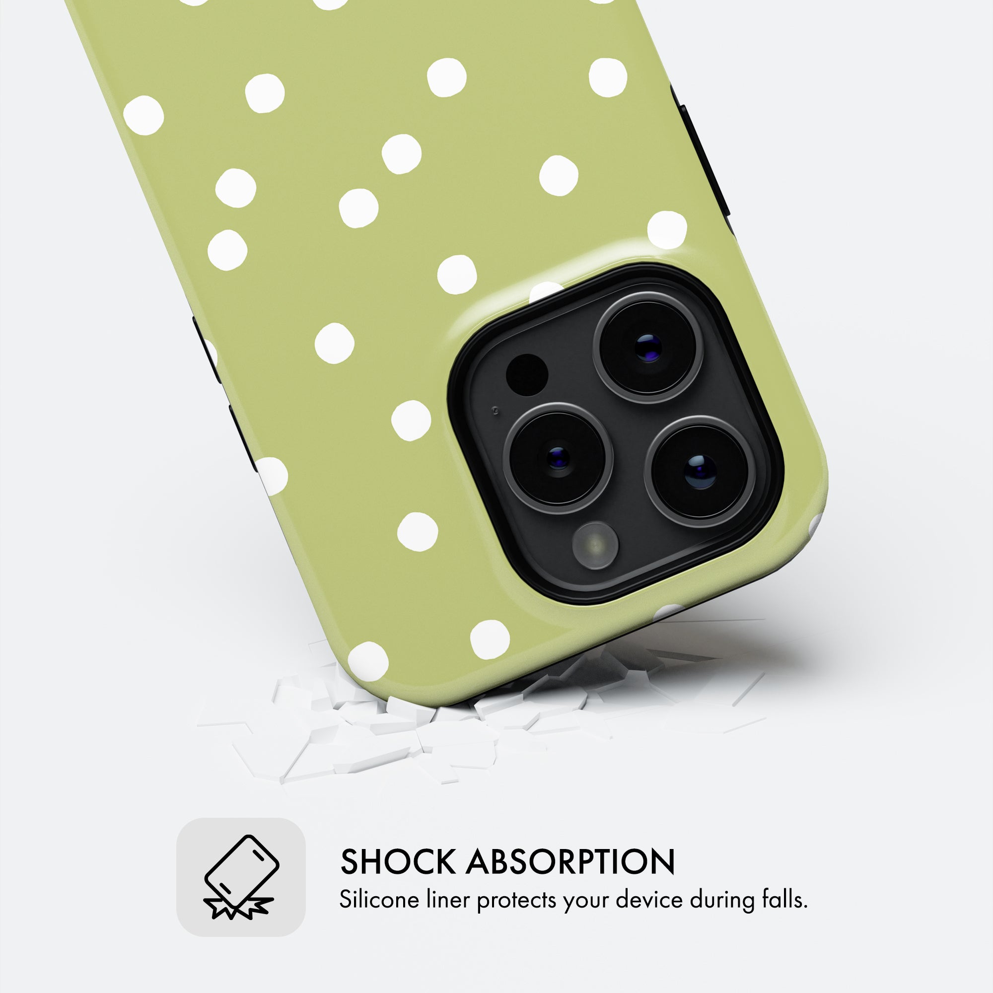 Lime Polka Dot - Tough Phone Case