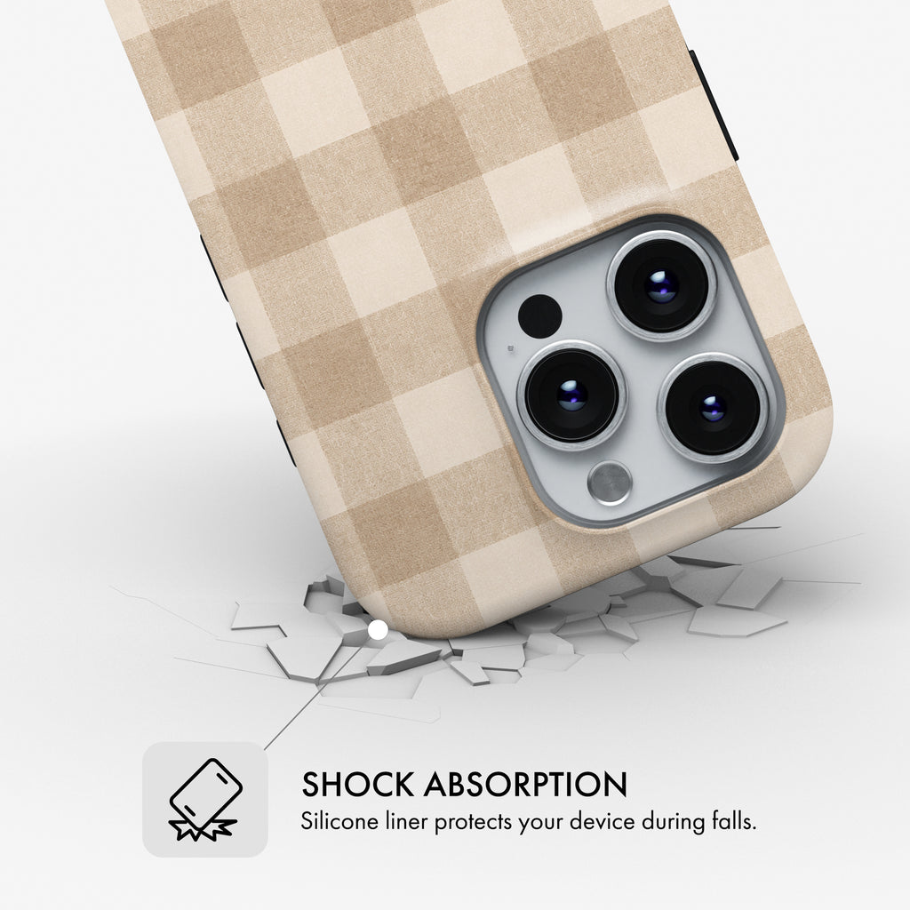 Oatmeal Check - MagSafe Tough Phone Case