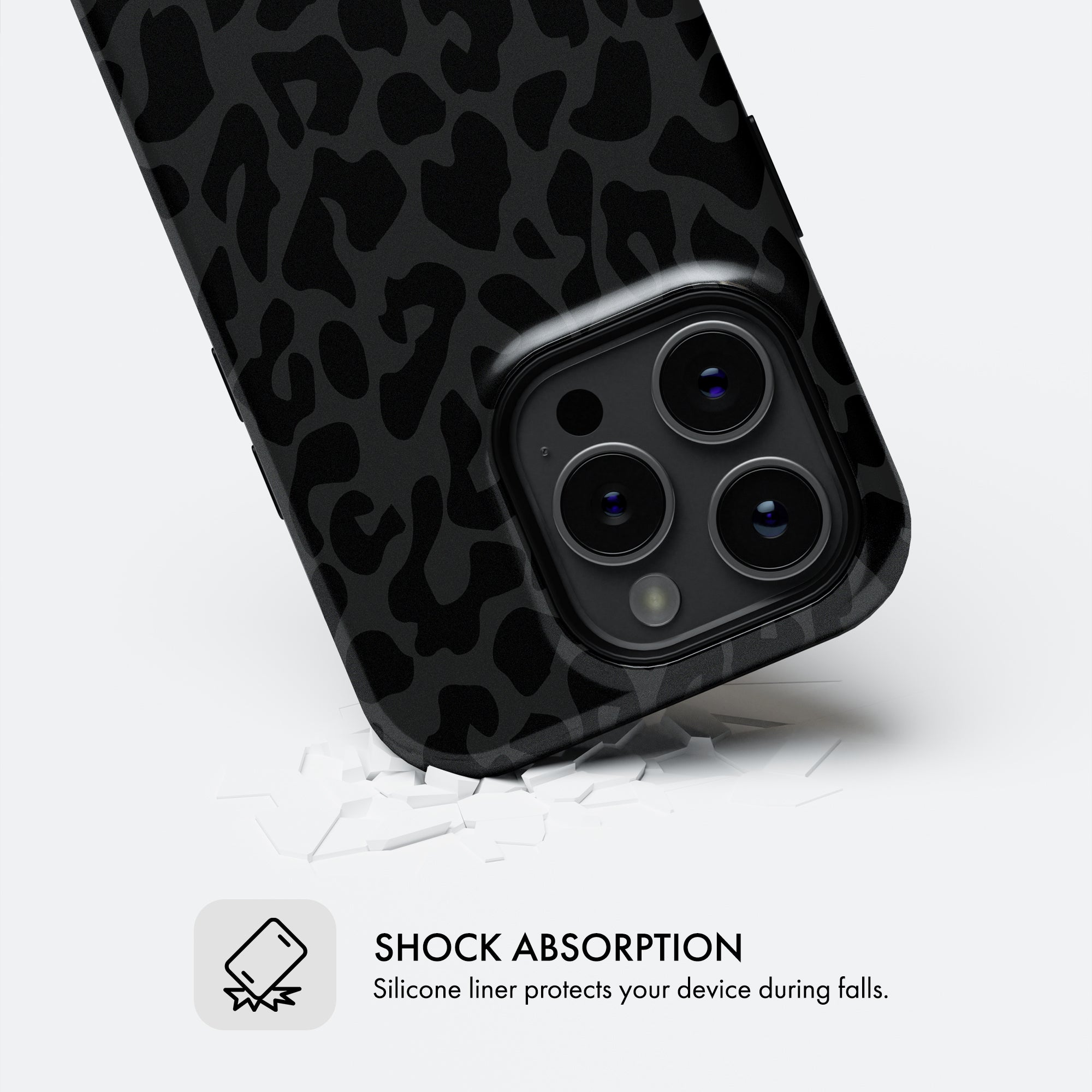 Black Leopard Print - Tough Phone Case (MagSafe)