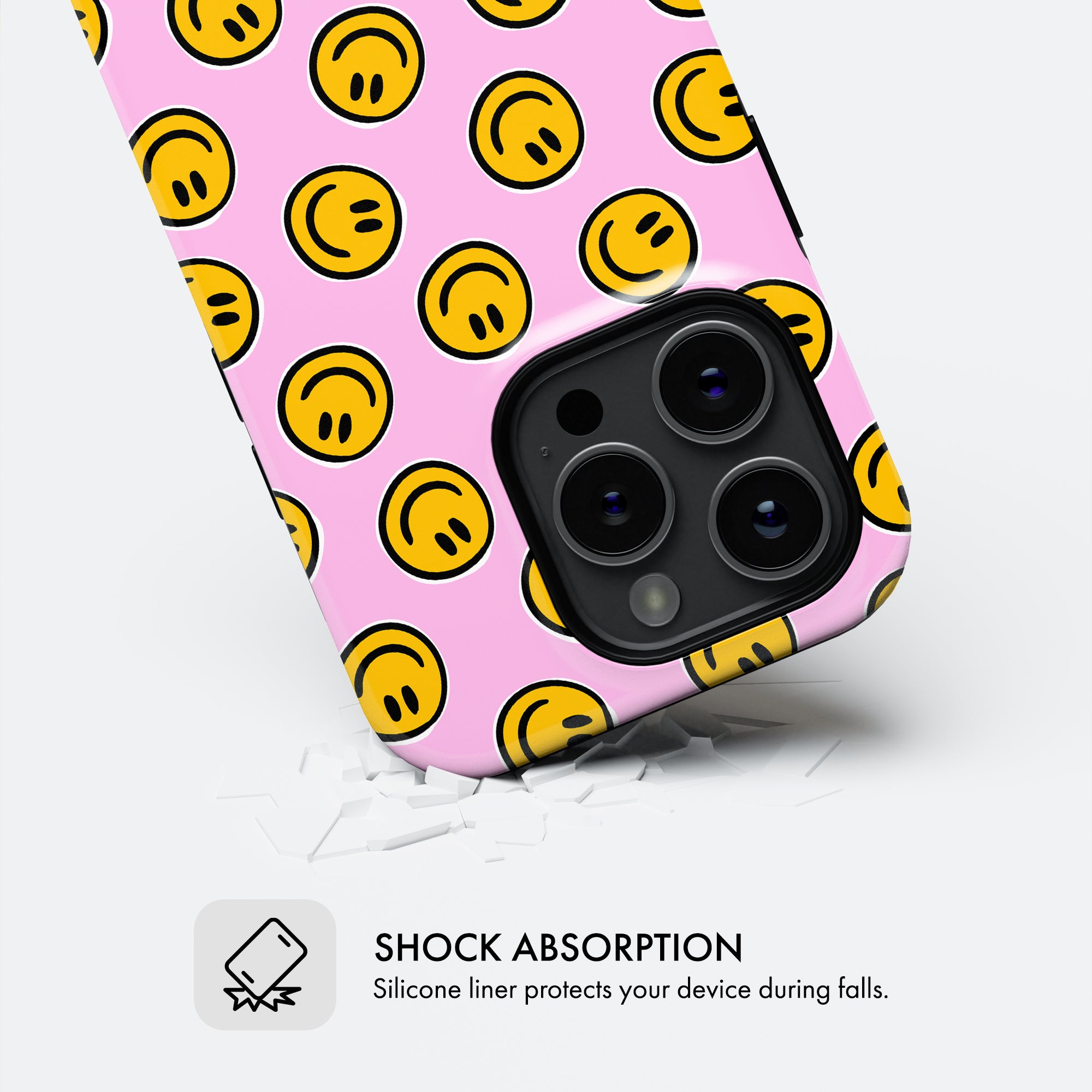 Pink Smiley - Tough Phone Case