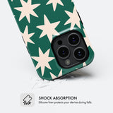 Green Stars - Tough Phone Case