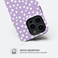 Lilac Polka Dot - Tough Phone Case