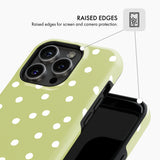 Lime Polka Dot - Tough Phone Case