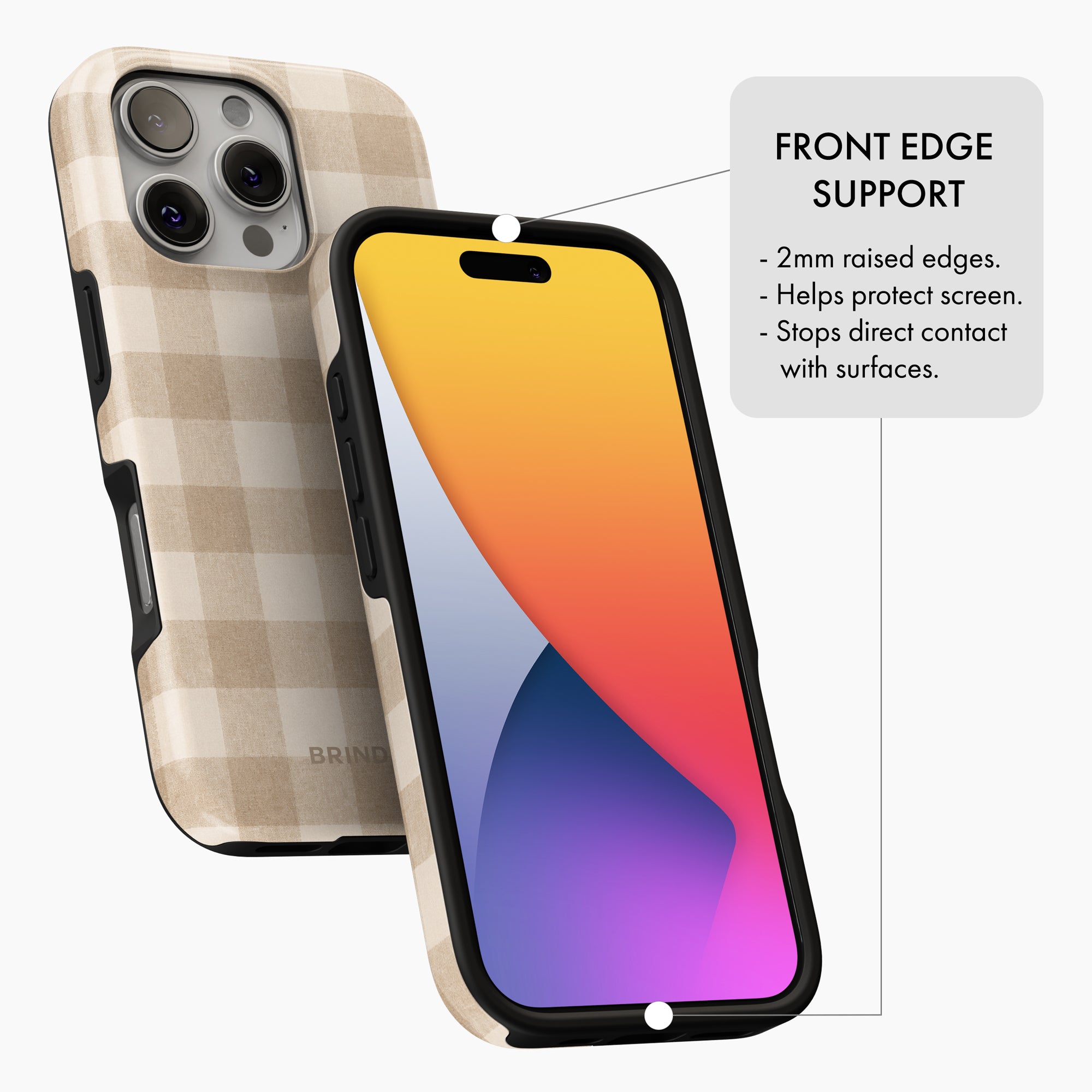 Oatmeal Check - MagSafe Tough Phone Case
