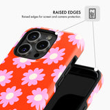 Red with Pink Daisy - Tough Phone Case (MagSafe)