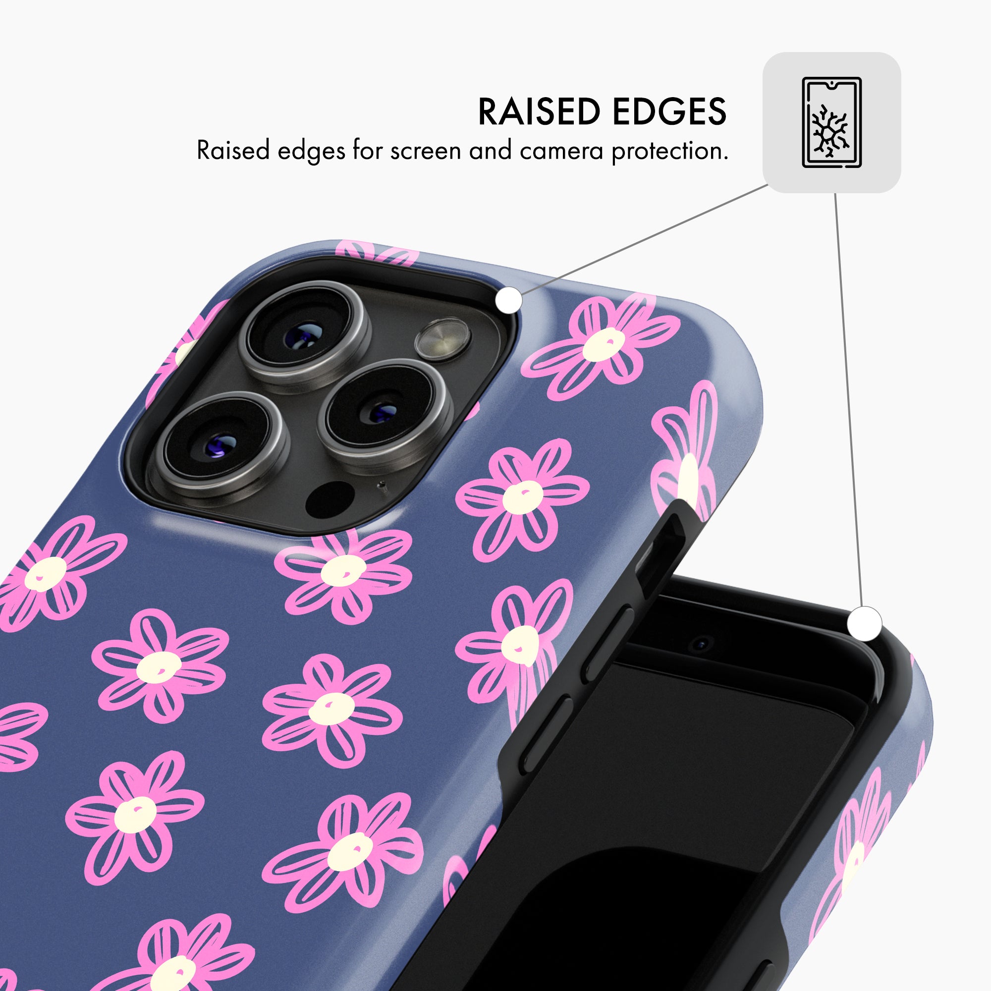 Pink Flowers - Tough Phone Case (MagSafe)