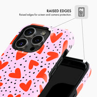 Dotty Hearts - Tough Phone Case