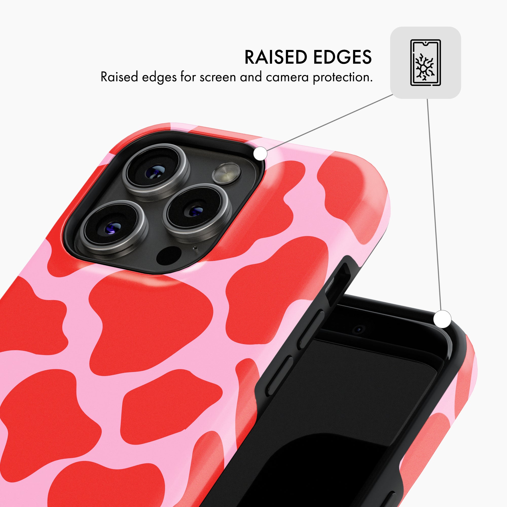 Red & Pink Cow Print - Tough Phone Case (MagSafe)