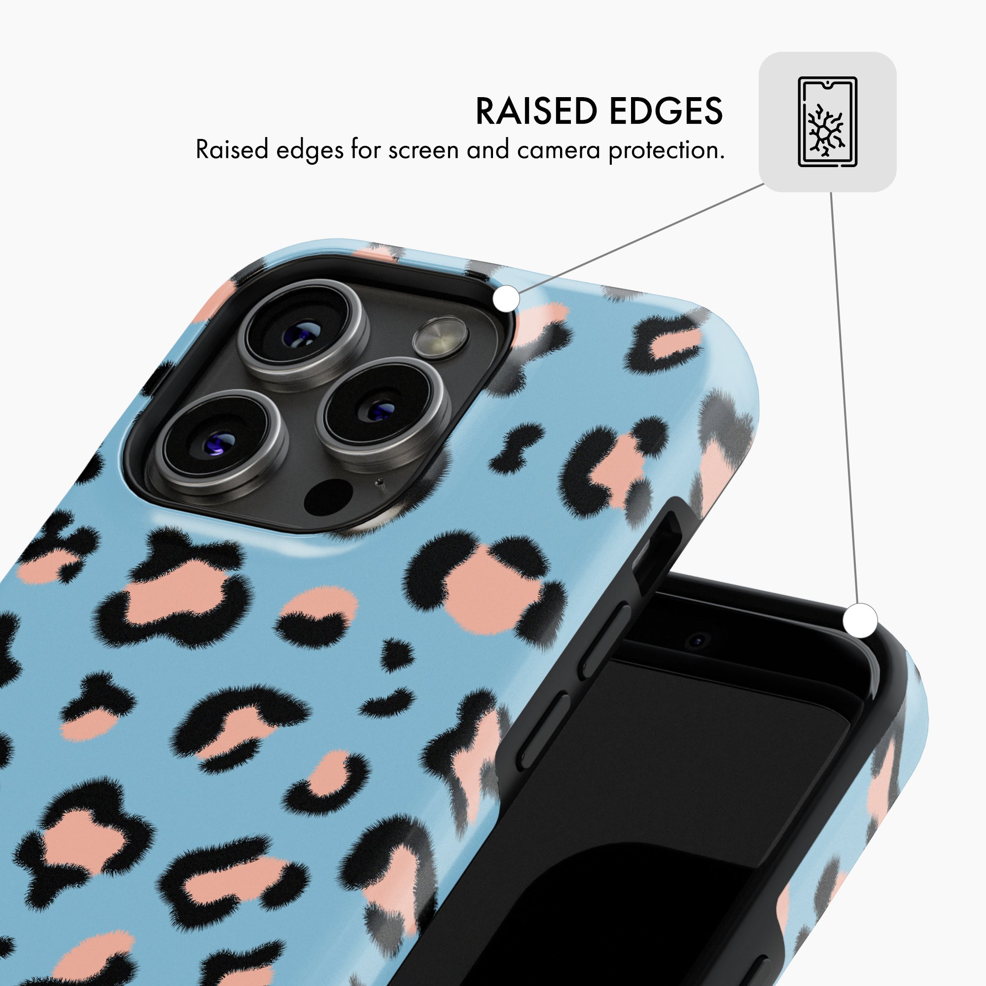 Blue Leopard Print - Tough Phone Case (MagSafe)