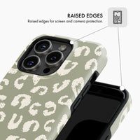 Khaki Leopard Print - Tough Phone Case (MagSafe)