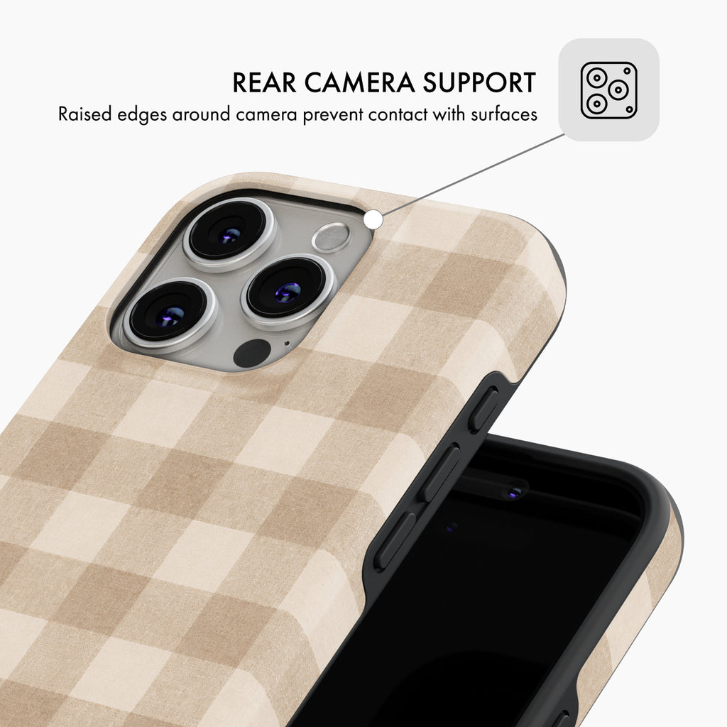 Oatmeal Check - MagSafe Tough Phone Case