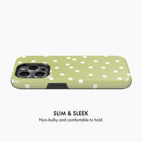 Lime Polka Dot - Tough Phone Case