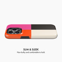 Pink, Orange, Black & Cream - Tough Phone Case