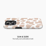 Nude Beige Cow Print - Tough Phone Case