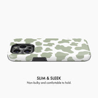 Sage Cow Print - Tough Phone Case (MagSafe)