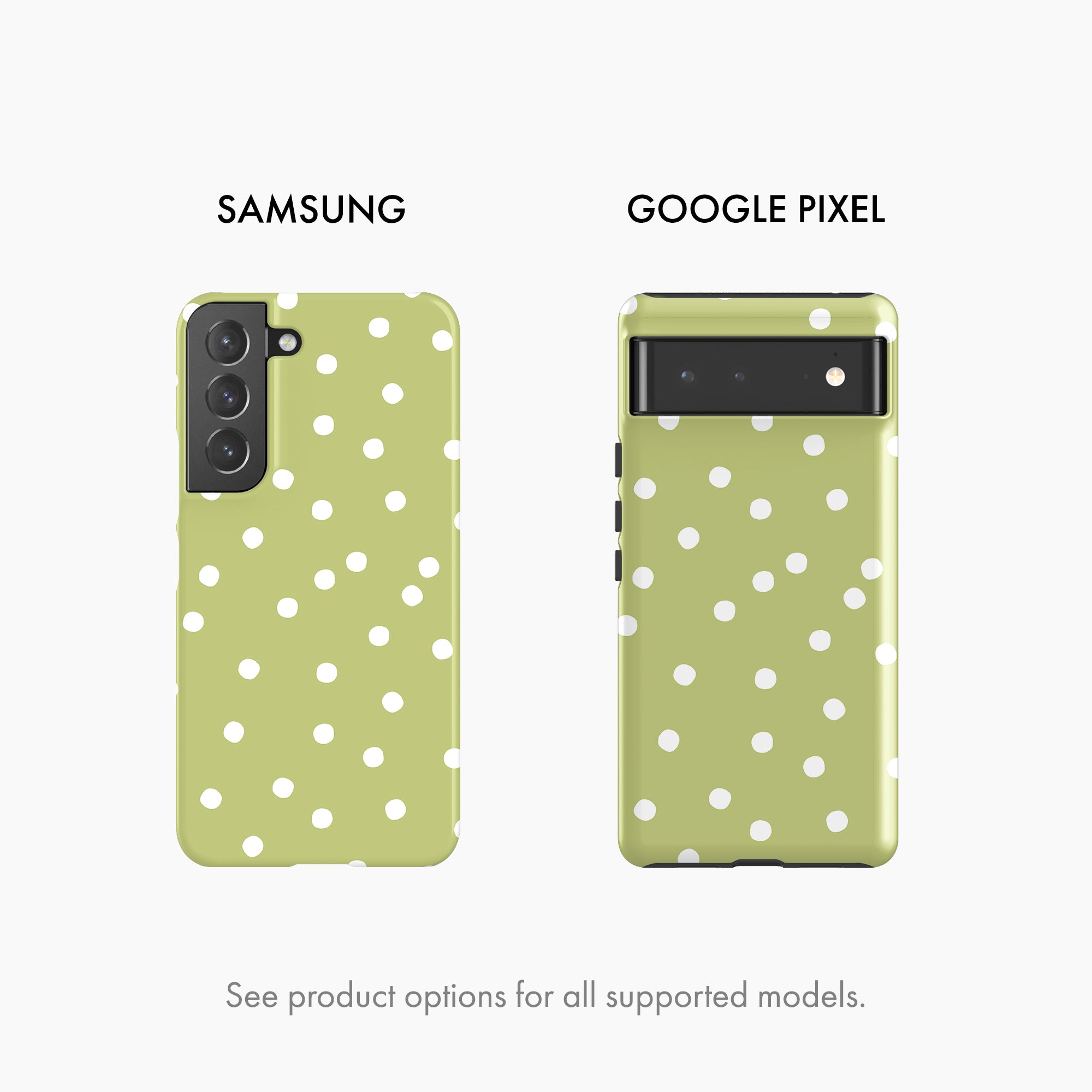 Lime Polka Dot - Snap Phone Case