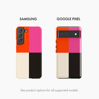 Pink, Orange, Black & Cream - Tough Phone Case (MagSafe)