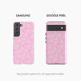 Pink Dotted Hearts - Tough Phone Case