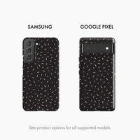 Black & White Speckled - Tough Phone Case