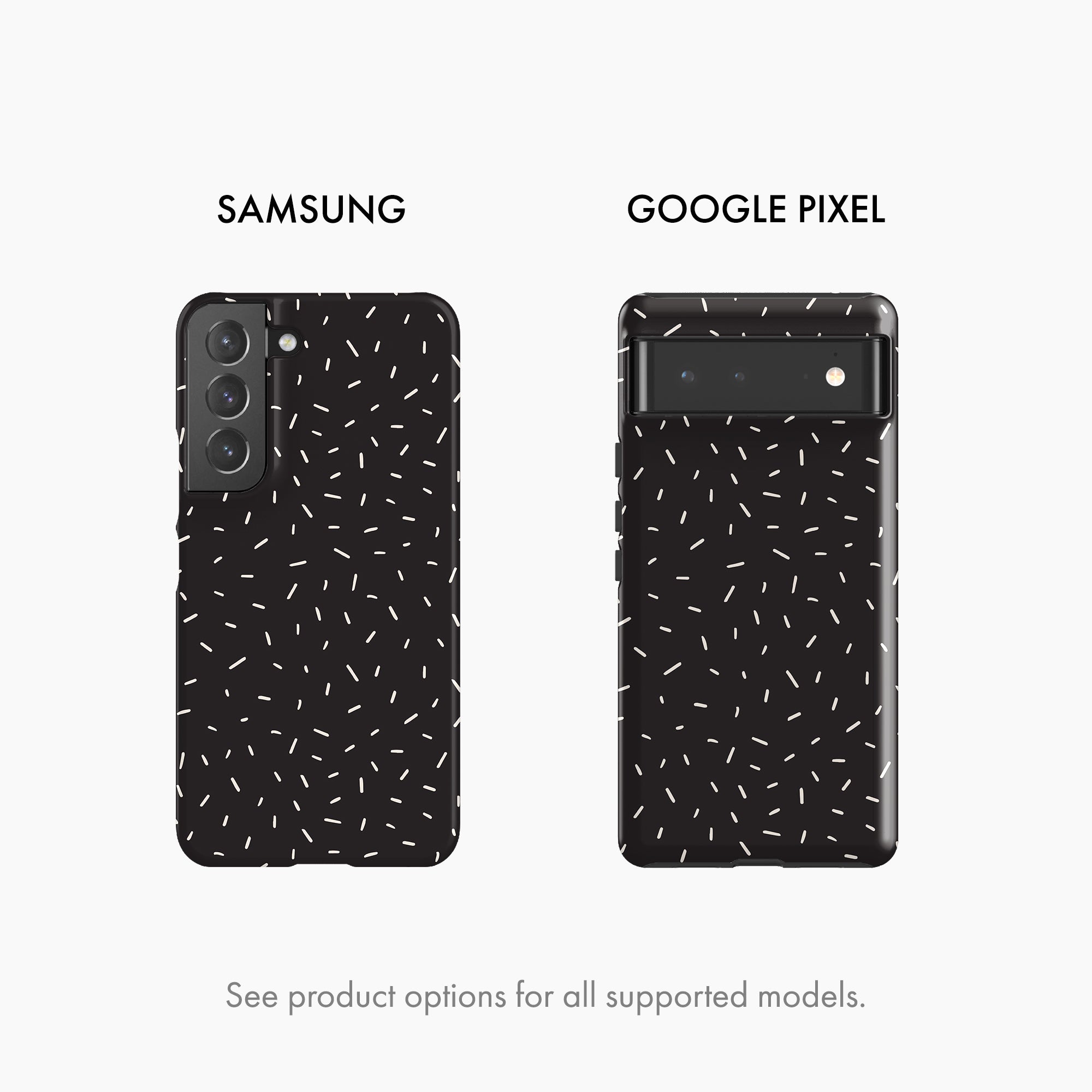 Black & White Speckled - Tough Phone Case