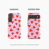 Dotty Hearts - Snap Phone Case