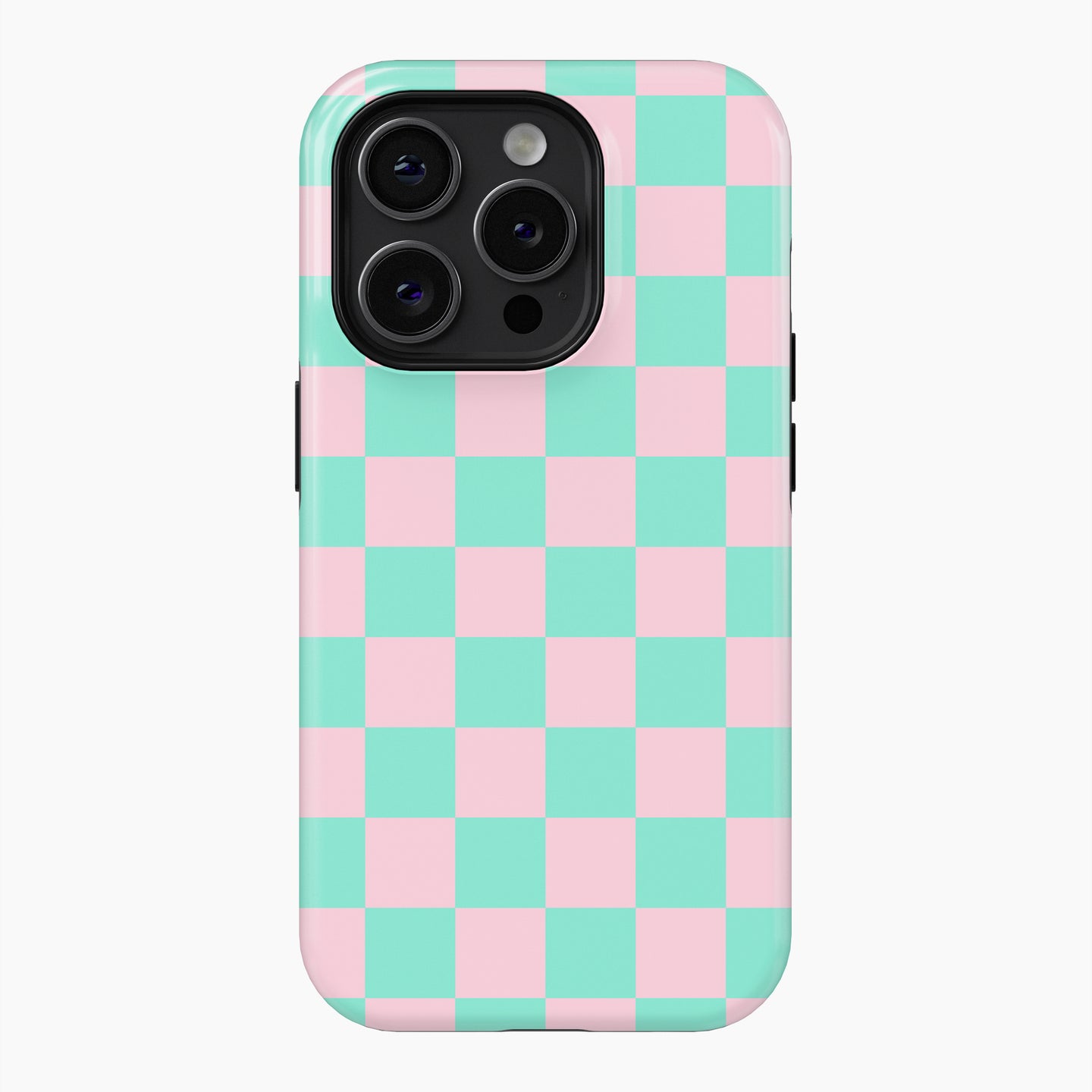 Minty Pink Check - Tough Phone Case (MagSafe)