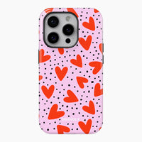 Dotty Hearts - Tough Phone Case