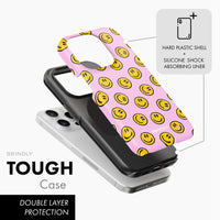 Pink Smiley - Tough Phone Case