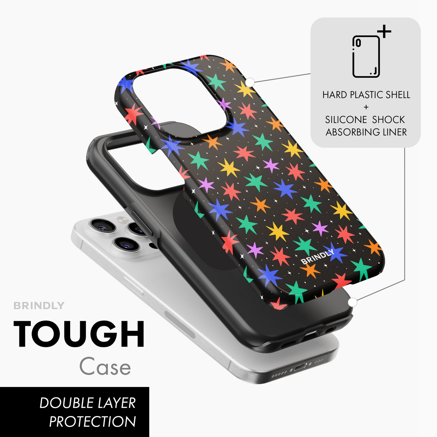 Rainbow Stars - Tough Phone Case