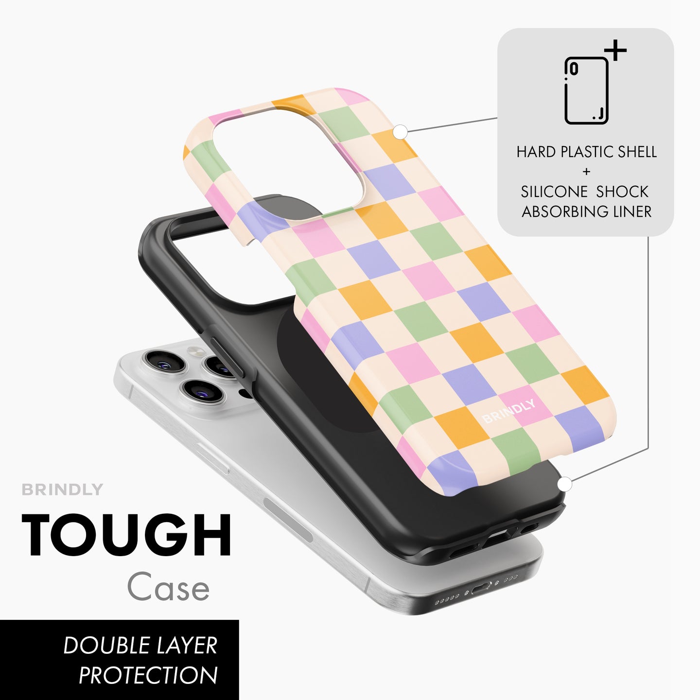 Pastel Checks - Tough Phone Case