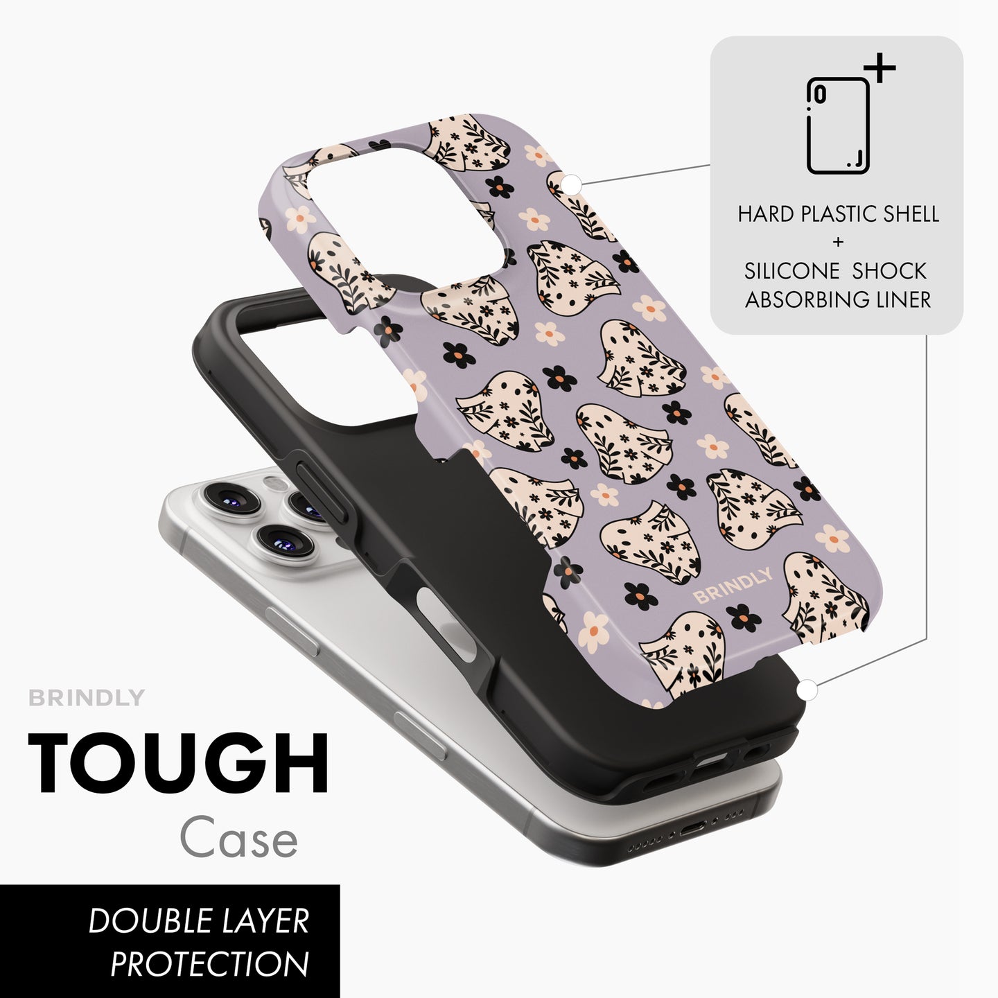 Floral Ghosts - Tough Phone Case
