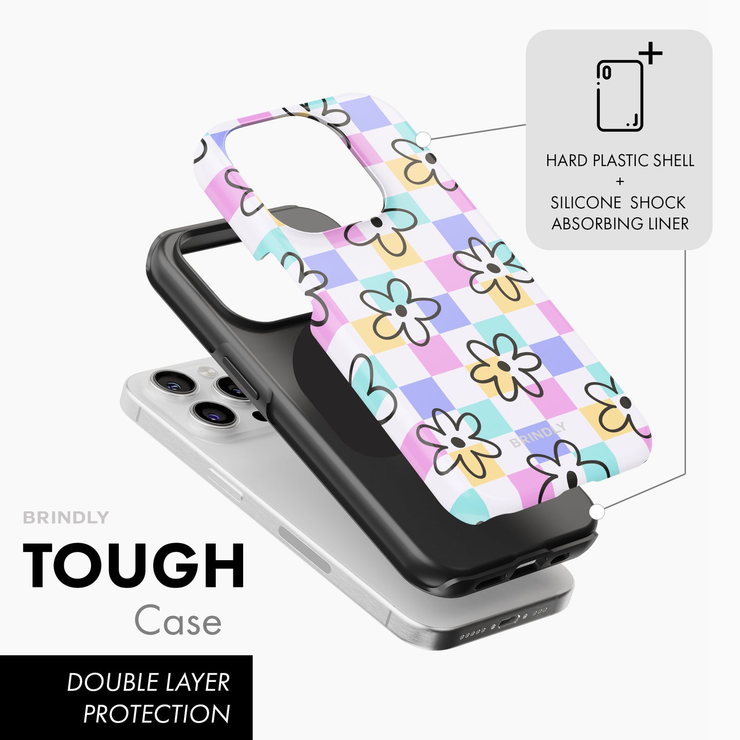 Checked Daisy - Tough Phone Case