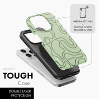 Olive Lines - Tough Phone Case