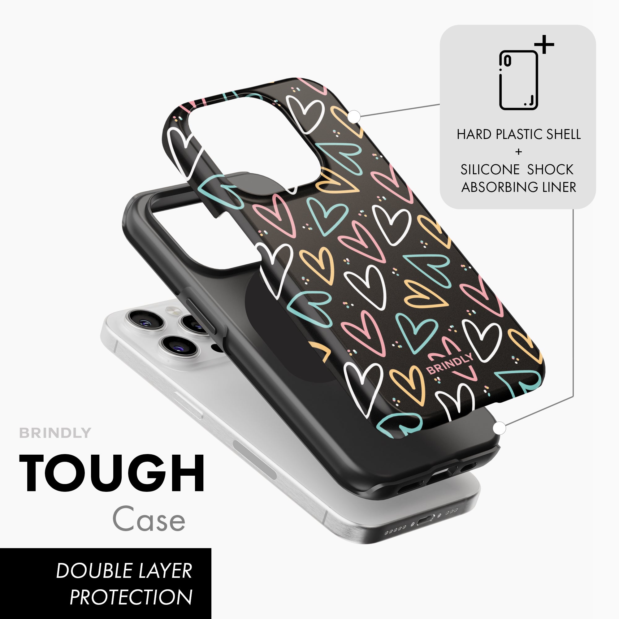 Neon Hearts - Tough Phone Case