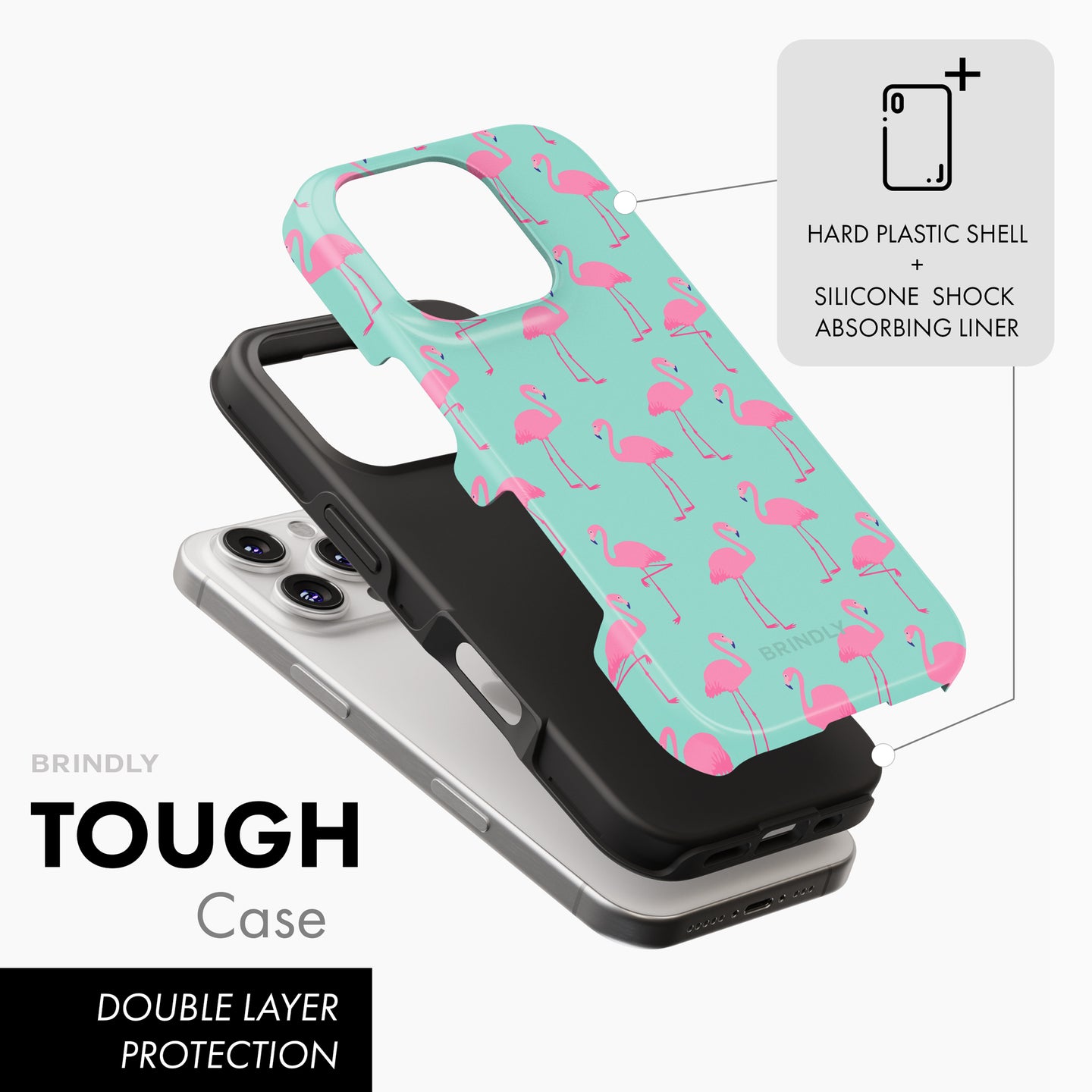 Flamingo Fizz - Tough Phone Case