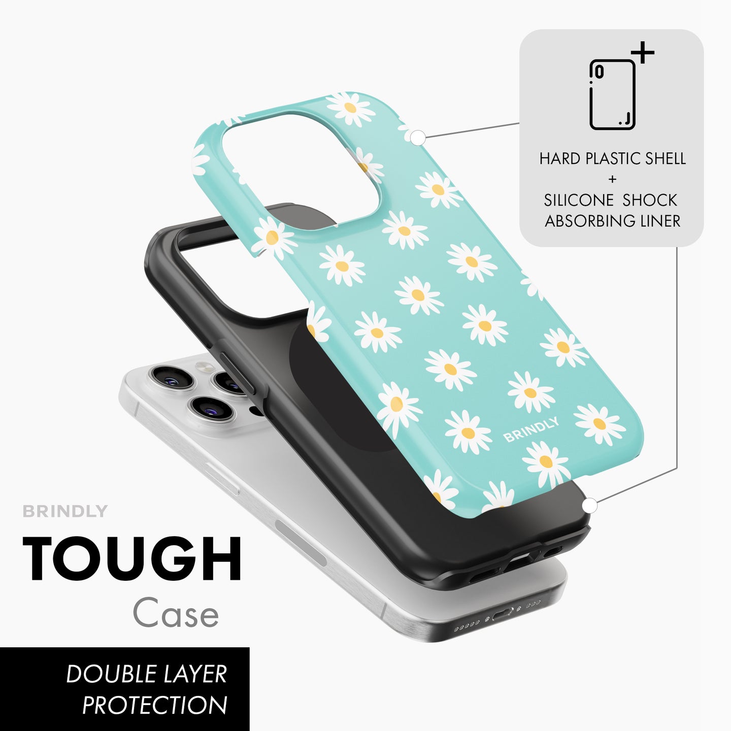 Teal Daisy - Tough Phone Case