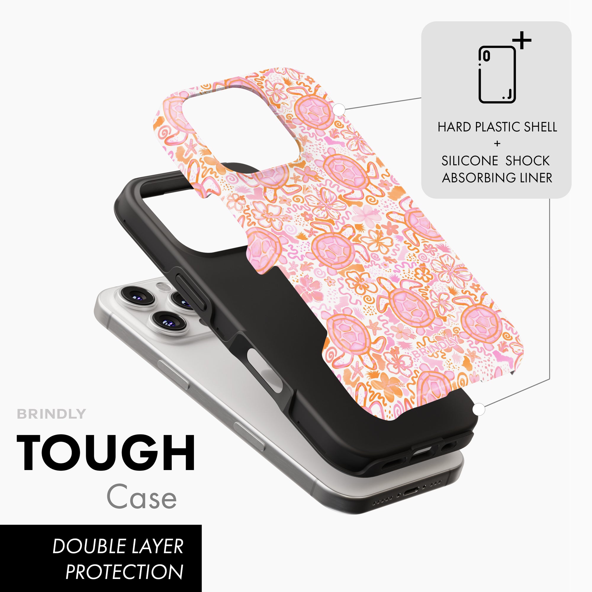 Peachy Turtles - Tough Phone Case