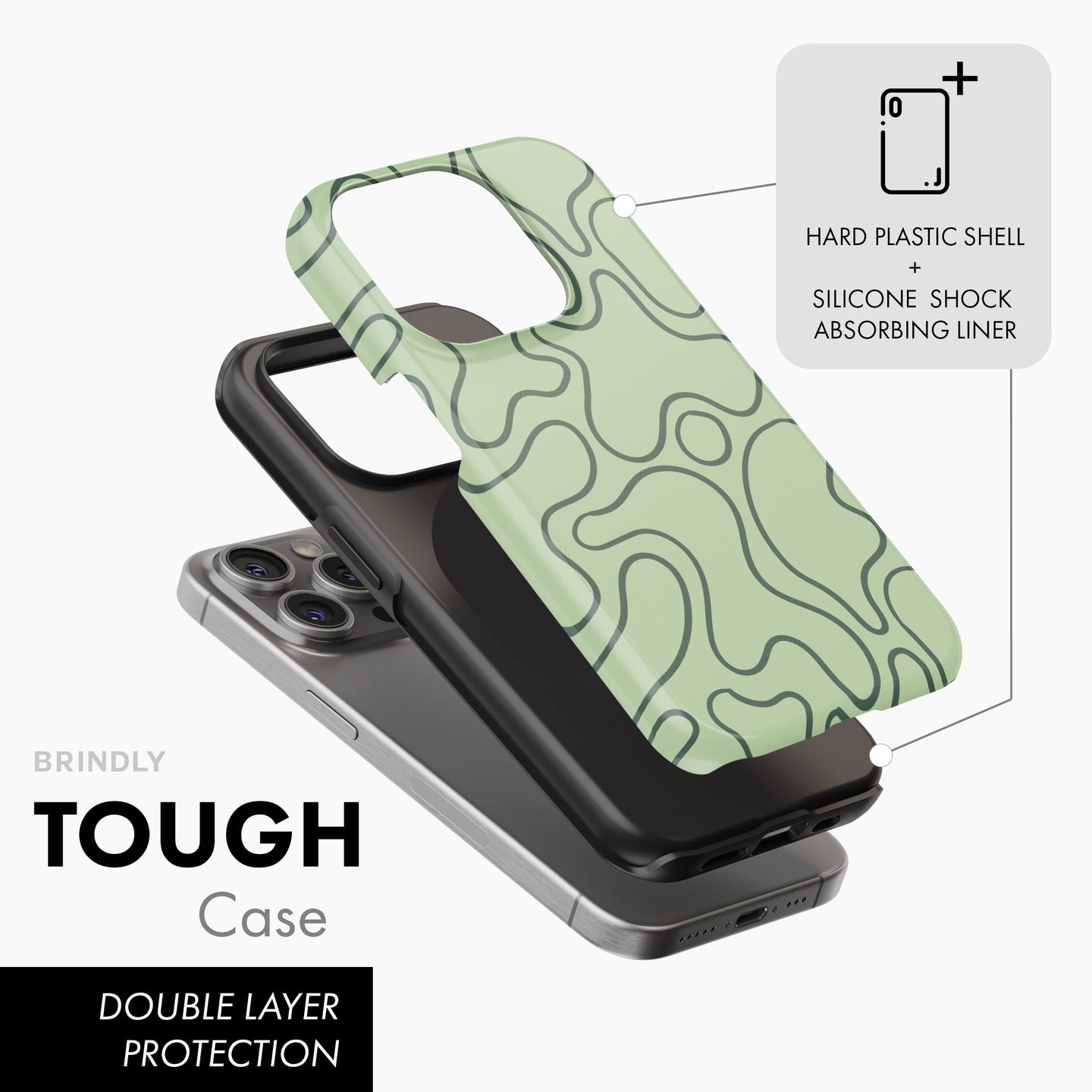 Olive Lines - Tough Phone Case