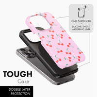 Cherry Hearts - Tough Phone Case