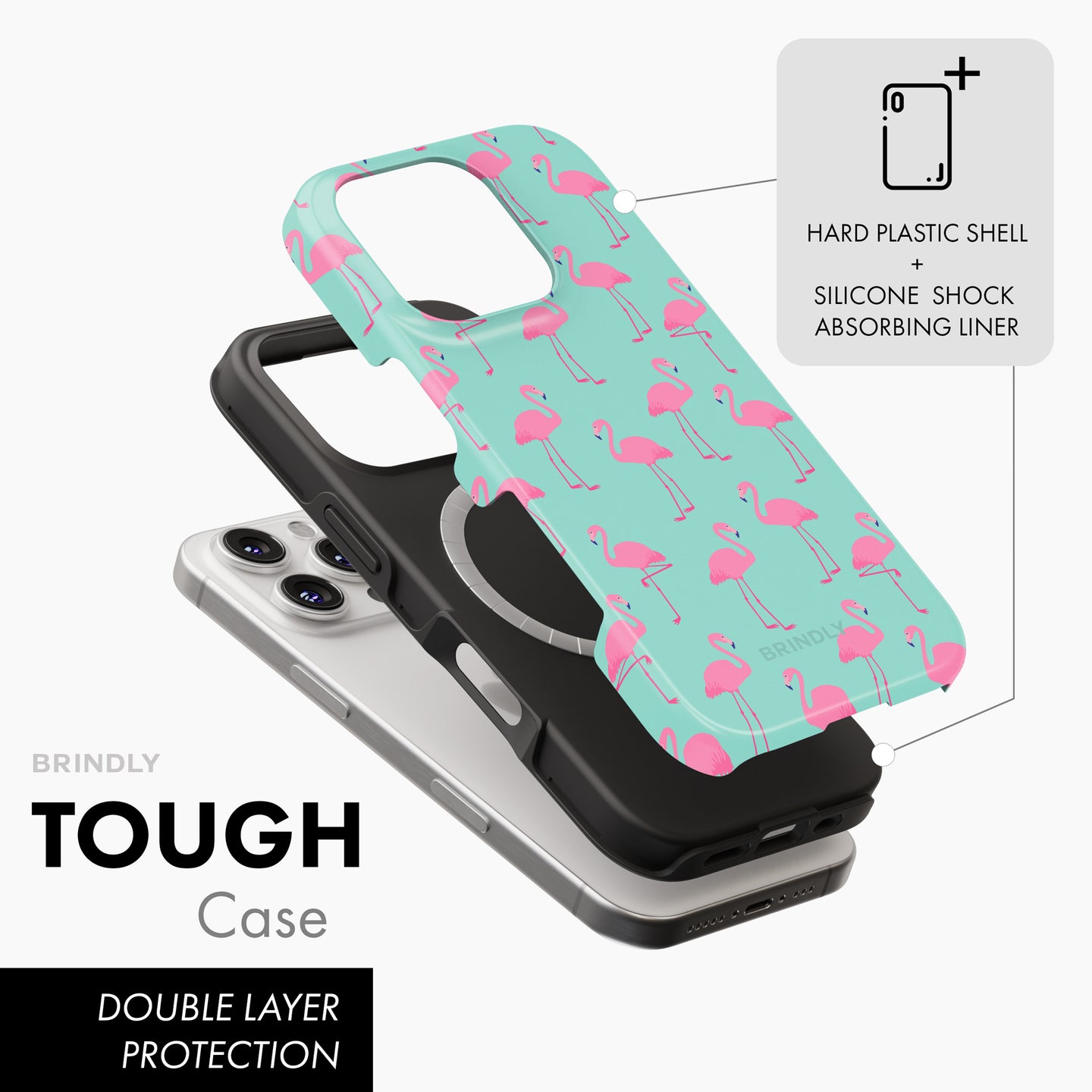 Flamingo Fizz - MagSafe Tough Phone Case