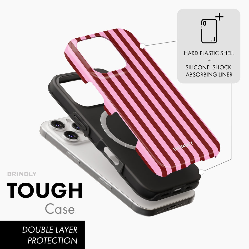 Cherry Stripe - MagSafe Tough Phone Case