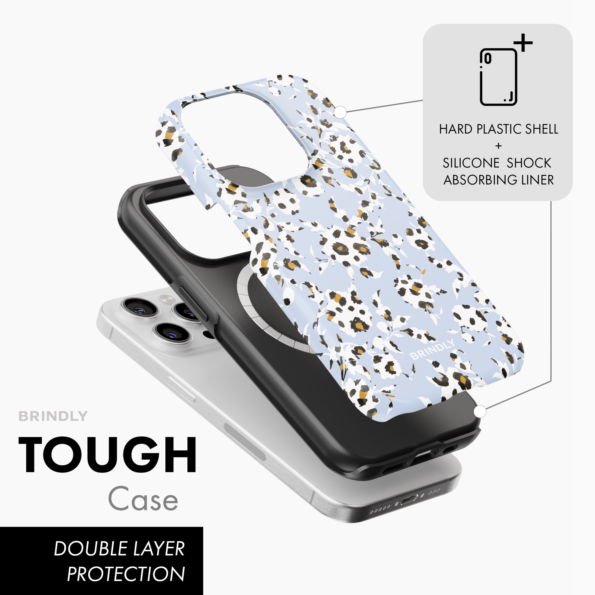 Blue Leo Flora - Tough Phone Case (MagSafe)