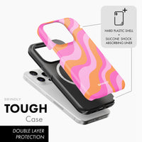 Pink Orange Wave - Tough Phone Case (MagSafe)