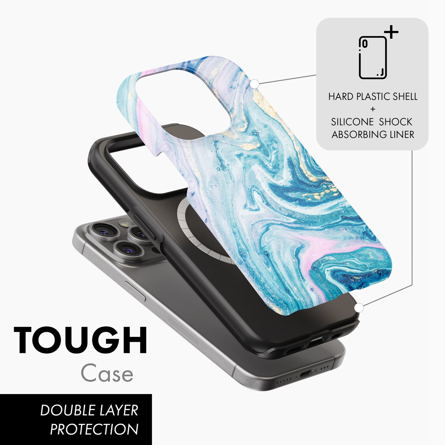 Marble Bliss - Tough Phone Case (MagSafe)