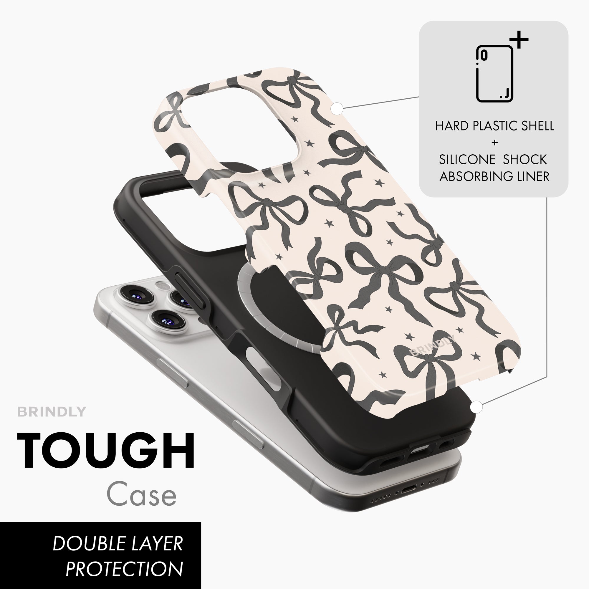 Midnight Bows - MagSafe Tough Phone Case