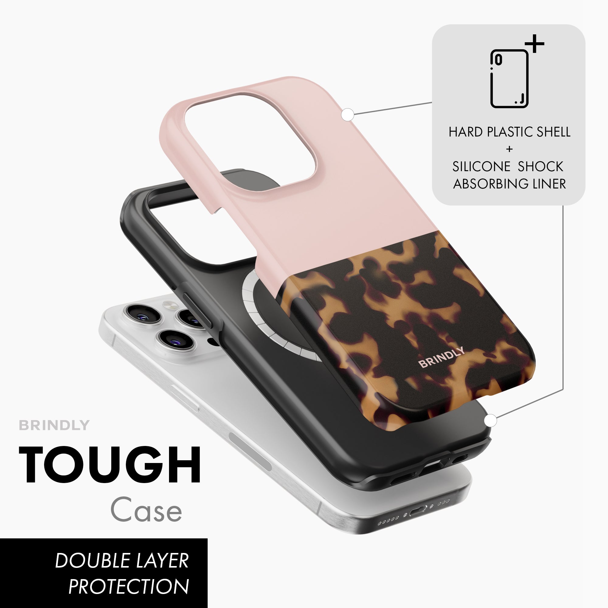 Pink Tortoise Shell - Tough Phone Case (MagSafe)