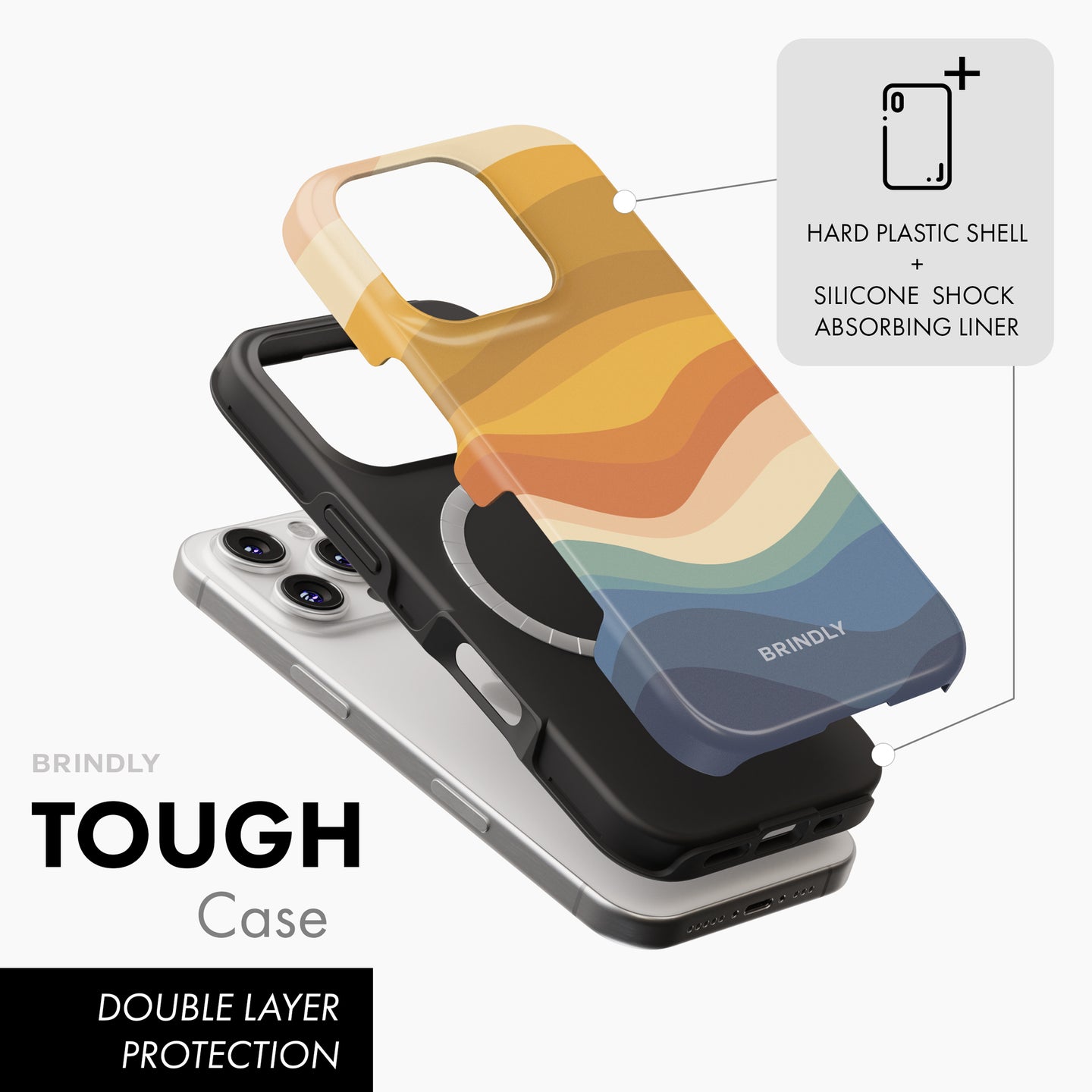 Retro Sunset - Tough Phone Case (MagSafe)