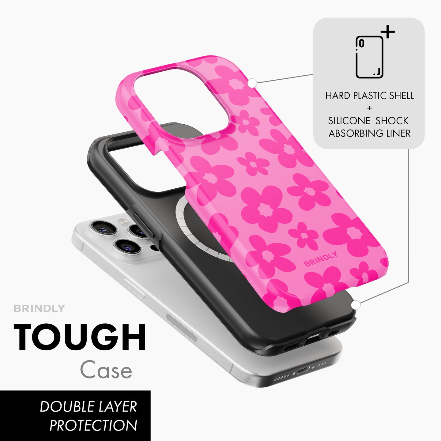 Pop Pink Daisy - Tough Phone Case (MagSafe)