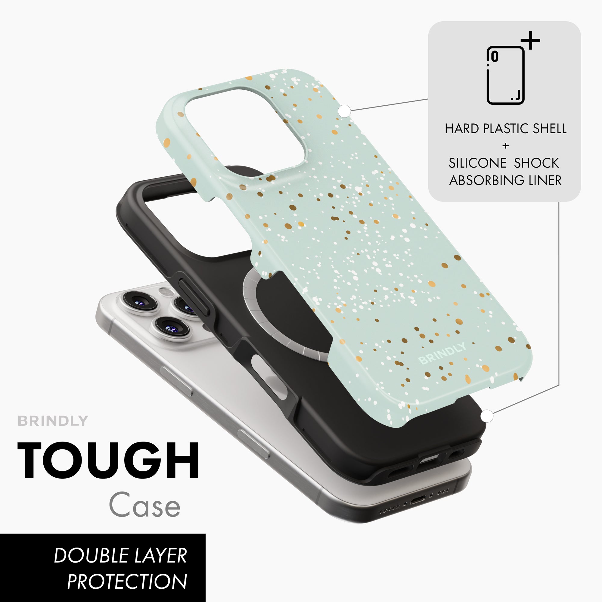 Mint Glitter - MagSafe Tough Phone Case